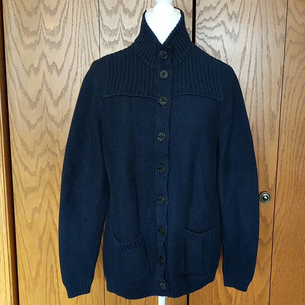 Lands End Drifter Nautical Cardigan